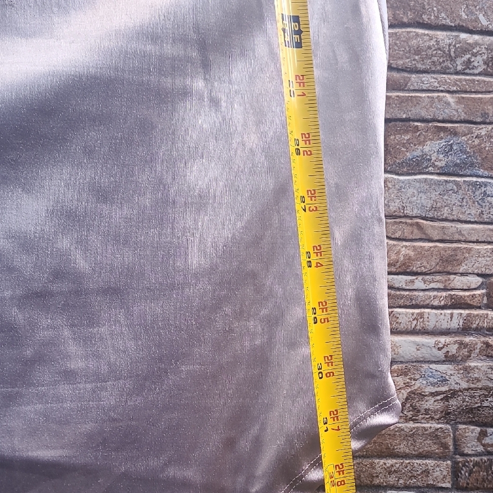 Almost Famous Asymmetrical Satin Dress in Silver - Picture 8 of 11